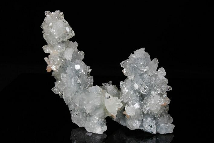 Apophyllite and Stilbite on Quartz Chalcedony Stalactites - India #176838